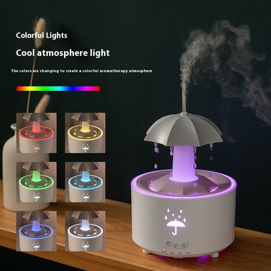 Raindrop Ultrasonic Aromatherapy Humidifier | Rotating Water Drop Aroma Diffuser with Remote Control