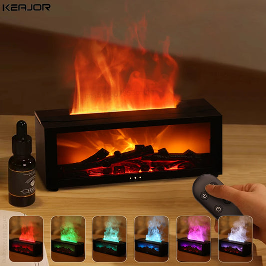 Flame Aroma Humidifier with Essential Oil Diffuser & Remote Control