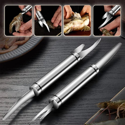 Multifunctional Shrimp Peeling Tool – Fast and Efficient Seafood Prep