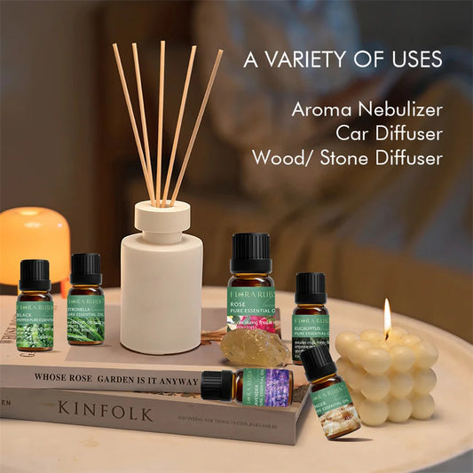 Pure Essential Oils for Diffusers – Lavender, Eucalyptus, Tea Tree, Peppermint, and More