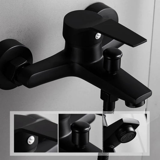 Wall-Mounted Bathroom Shower and Bathtub Faucet – Dual Spout Mixer